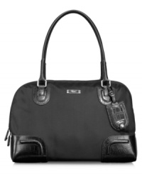 Your everyday companion! Packed with style & sophistication, this sporty upgrade combines dependable durability with professional, feminine detailing. Classic embossed leather trim defines the exterior, while a removable laptop case, cord pouch, accessory pockets & more create an always prepared interior. 5-year warranty. Your everyday companion! Packed with style & sophistication, this sporty upgrade combines dependable durability with professional, feminine detailing. Classic embossed leather trim defines the exterior, while a removable laptop case, cord pouch, accessory pockets & more create an always prepared interior. 5-year warranty.