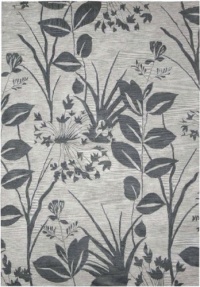 Rizzy Home FL0127 Floral 8-Feet by 8-Feet Round Area Rug, Slate Blue Rizzy Home FL0127 Floral 8-Feet by 8-Feet Round Area Rug, Slate Blue