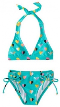Roxy Kids Girls 7-16 Shore Halter Two Piece Swimsuit Set Roxy Kids Girls 7-16 Shore Halter Two Piece Swimsuit Set