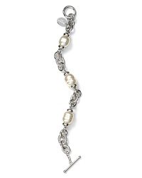 Majorica 12MM Silver Chain Bracelet