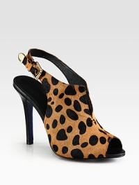 This leopard-print calf hair silhouette is the epitome of chic, with a fierce leather heel and gleaming hardware. Leather-covered heel, 4¼ (110mm)Leopard-print calf hair upperAdjustable slingback strapLeather lining and solePadded insoleImported This leopard-print calf hair silhouette is the epitome of chic, with a fierce leather heel and gleaming hardware. Leather-covered heel, 4¼ (110mm)Leopard-print calf hair upperAdjustable slingback strapLeather lining and solePadded insoleImported