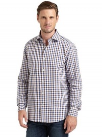 THE LOOKPlaid designShirt collarFront button closureLong button cuff sleevesShirttail hemTHE MATERIALCottonCARE & ORIGINMachine washImported THE LOOKPlaid designShirt collarFront button closureLong button cuff sleevesShirttail hemTHE MATERIALCottonCARE & ORIGINMachine washImported