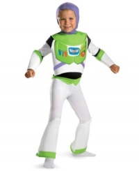He can push his imagination to infinity and beyond when he dresses up in this Buzz Lightyear costume. He can push his imagination to infinity and beyond when he dresses up in this Buzz Lightyear costume.