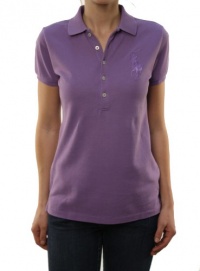 Ralph Lauren Sport Women's Cap Sleeve Polo Shirt Purple w/Purple Big Pony-Small Ralph Lauren Sport Women's Cap Sleeve Polo Shirt Purple w/Purple Big Pony-Small