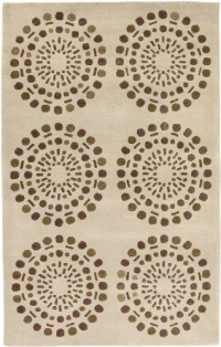Area Rug 5x8 Rectangle Contemporary Cream Color - Surya Bombay Rug from RugPal Area Rug 5x8 Rectangle Contemporary Cream Color - Surya Bombay Rug from RugPal