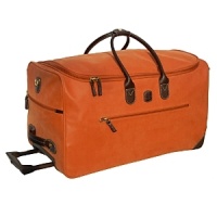 Embark in style with this chic cosmopolitan rolling duffel, rendered in vibrant color. Embark in style with this chic cosmopolitan rolling duffel, rendered in vibrant color.