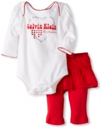 Calvin Klein Baby-girls Newborn Body Suit with Skeggings, White, 6-9 Months Calvin Klein Baby-girls Newborn Body Suit with Skeggings, White, 6-9 Months