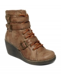 Buckles and laces and zipper, oh my. The Baltimore wedge booties by Roxy have all your bases covered. Buckles and laces and zipper, oh my. The Baltimore wedge booties by Roxy have all your bases covered.