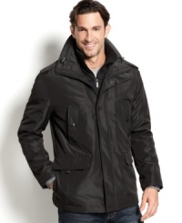 Versatility is key to any wardrobe. Keep this Kenneth Cole Reaction coat on-hand for an outerwear piece that goes with anything. Versatility is key to any wardrobe. Keep this Kenneth Cole Reaction coat on-hand for an outerwear piece that goes with anything.