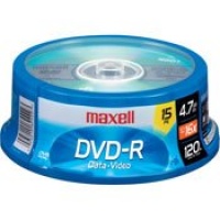 Maxell DVD-R 15PK SPN 16X Write-once DVD-R Spindle, 15 Pack Maxell DVD-R 15PK SPN 16X Write-once DVD-R Spindle, 15 Pack
