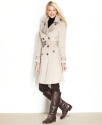 The very definition of timeless: London Fog's trench coat features crisp, classic touches for a look that's always in style. The very definition of timeless: London Fog's trench coat features crisp, classic touches for a look that's always in style.