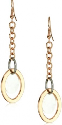 1AR by UnoAerre 18k Rose Gold Plated Drop Earrings