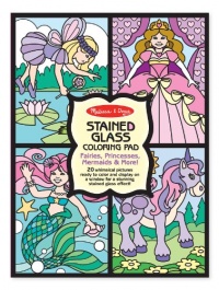 Melissa & Doug Stained Glass Coloring Pad-Fairies