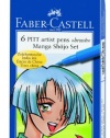 Faber-Castell Manga Shojo Pitt Artist Brush Pens 6/Pkg 6 Colors 167130