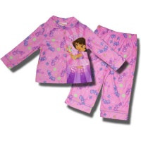 Dora the Explorer Super Sweet 2 piece coat-style flannel pajamas for toddler girls - 2T Dora the Explorer Super Sweet 2 piece coat-style flannel pajamas for toddler girls - 2T