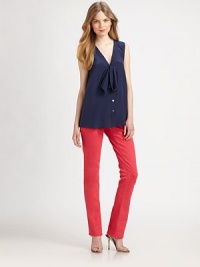 Stretch-cotton jeans offering a classic five-pocket style, slim legs and a pop of color.Double button closureZip flyFive-pocket styleInseam, about 34Cotton/spandexMachine washImported Model shown is 5'10½ (179cm) wearing US size 4. Stretch-cotton jeans offering a classic five-pocket style, slim legs and a pop of color.Double button closureZip flyFive-pocket styleInseam, about 34Cotton/spandexMachine washImported Model shown is 5'10½ (179cm) wearing US size 4.