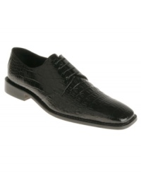 A great addition to your tailored wardrobe, these printed leather oxford men's dress shoes from Stacy Adams are a smart choice for the modern man. A great addition to your tailored wardrobe, these printed leather oxford men's dress shoes from Stacy Adams are a smart choice for the modern man.