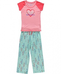Calvin Klein Chalkheart 2-Piece Pajamas (Sizes 7 - 16) - pink, 14 - 16 Calvin Klein Chalkheart 2-Piece Pajamas (Sizes 7 - 16) - pink, 14 - 16