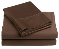 Renaissance 600-Thread-Count Cotton Sateen Queen Sheet Set, Chocolate