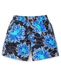 Brighten up the beach with a colorful pair of Vilebrequin swim trunks, patterned with a super-cool print of urchins to reflect your fun-in-the-sun vibe. Brighten up the beach with a colorful pair of Vilebrequin swim trunks, patterned with a super-cool print of urchins to reflect your fun-in-the-sun vibe.