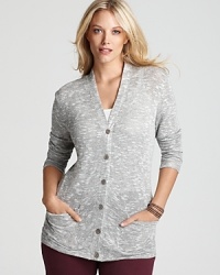 An effortless update to everyday looks, this Nation LTD Plus cardigan layers on for chic style sense. An effortless update to everyday looks, this Nation LTD Plus cardigan layers on for chic style sense.