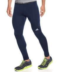 Sprinting or in it for the long haul-either way you'll stay comfortable and warm with these adidas running pants featuring ClimaWarm® technology.