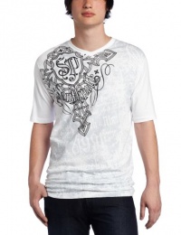 Southpole Men's Angled Cross With Shadowed Background Print Fashion T-Shirt Southpole Men's Angled Cross With Shadowed Background Print Fashion T-Shirt