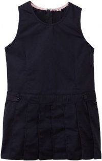 U.S. Polo School Uniform Girls 7-16 Twill Jumper with Pleated Bottom U.S. Polo School Uniform Girls 7-16 Twill Jumper with Pleated Bottom