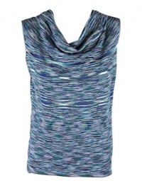 Jones New York Womens Blue Multi Striped Sleeveless Cowl Neck Top S Jones New York Womens Blue Multi Striped Sleeveless Cowl Neck Top S