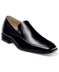 Get a pair of men's dress shoes that puts the polish back into your tailored wardrobe, without taking out all the fun. You won't lose a bit of modern edge when you slide right into these smooth moc toe loafers for men from Stacy Adams. Get a pair of men's dress shoes that puts the polish back into your tailored wardrobe, without taking out all the fun. You won't lose a bit of modern edge when you slide right into these smooth moc toe loafers for men from Stacy Adams.