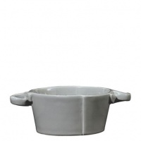 Vietri Lastra Gray Small Handled Bowl 5 in (Set of 4) Vietri Lastra Gray Small Handled Bowl 5 in (Set of 4)