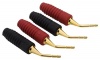 Monster Cable AGPT R-H Twist Crimp Toolless Speaker Cable Connectors with Angled Gold Pins (4 Pairs)