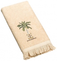 Avanti Banana Palm Fingertip Towel, Linen Avanti Banana Palm Fingertip Towel, Linen