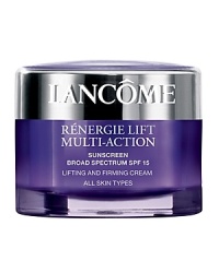 Introducing our Super Lifting partners from our Anti-Aging franchise. Redefine facial contours with our new multi-action lifting and firming effect for all skin types. With time, alterations in the skin's structure can affect firmness causing the skin to lose its youthful quality. A visible improvement in skin tightening helps restore skin's youthful look. Rénergie Lift Multi-Action features Multi-Tension technology, designed to target skin layers.* *Based on four ingredients tested separately in-vitro. ResultsIn four weeks, the skin appears younger and firmer. Skin feels tightened, as if lifted, and the surface appears smoother and refined. All facial zones appear visibly rejuvenated. Non-Comedogenic. Non-Acnegenic.Dermatologist-tested for safety. Introducing our Super Lifting partners from our Anti-Aging franchise. Redefine facial contours with our new multi-action lifting and firming effect for all skin types. With time, alterations in the skin's structure can affect firmness causing the skin to lose its youthful quality. A visible improvement in skin tightening helps restore skin's youthful look. Rénergie Lift Multi-Action features Multi-Tension technology, designed to target skin layers.* *Based on four ingredients tested separately in-vitro. ResultsIn four weeks, the skin appears younger and firmer. Skin feels tightened, as if lifted, and the surface appears smoother and refined. All facial zones appear visibly rejuvenated. Non-Comedogenic. Non-Acnegenic.Dermatologist-tested for safety.