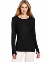 Calvin Klein Women's Savoy Ribbed Modal Long Sleeve Pajama Top