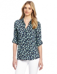 Two by Vince Camuto Women's 3/4 Sleeve Split Neck Top Two by Vince Camuto Women's 3/4 Sleeve Split Neck Top