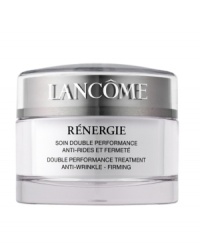 Rediscover your skin's youthful strength, firmness and resilience. Thanks to a unique firming and anti-wrinkle effect that fortifies skin-making the skin plumper and smoother-this double performance treatment is proven to dramatically decrease the appearance of fine lines and wrinkles. The Result: Leaves your skin feeling lifted, firmer; smooth and supple. Rediscover your skin's youthful strength, firmness and resilience. Thanks to a unique firming and anti-wrinkle effect that fortifies skin-making the skin plumper and smoother-this double performance treatment is proven to dramatically decrease the appearance of fine lines and wrinkles. The Result: Leaves your skin feeling lifted, firmer; smooth and supple.