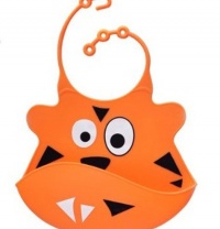 Ulubulu Silicone Bib, Bandit the Tiger Ulubulu Silicone Bib, Bandit the Tiger