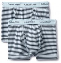 Calvin Klein Men's Cotton Stretch 2 Pack Trunk, 2 Morning Mist Stripes, X-Large Calvin Klein Men's Cotton Stretch 2 Pack Trunk, 2 Morning Mist Stripes, X-Large