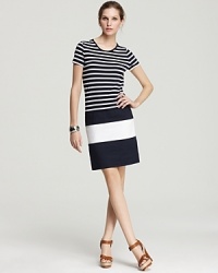 Skinny stripes meet bold color blocking for a modern take on seaside-chic. Anchor the nautical trend with espadrilles. Skinny stripes meet bold color blocking for a modern take on seaside-chic. Anchor the nautical trend with espadrilles.