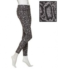HUE Python Print Denim Jean Leggings, S, Black HUE Python Print Denim Jean Leggings, S, Black