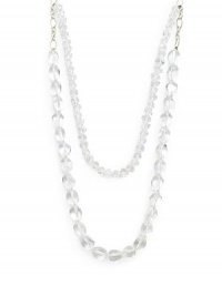 THE LOOKSignature collectionSmooth and faceted crystal beadsSterling silver settingSignature latch claspTHE MEASUREMENTLength, about 28ORIGINMade in USA THE LOOKSignature collectionSmooth and faceted crystal beadsSterling silver settingSignature latch claspTHE MEASUREMENTLength, about 28ORIGINMade in USA