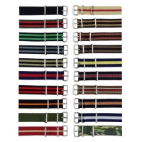 18mm Military James Bond-Style Nylon Watch Strap Band - 20 Colors 18mm Military James Bond-Style Nylon Watch Strap Band - 20 Colors
