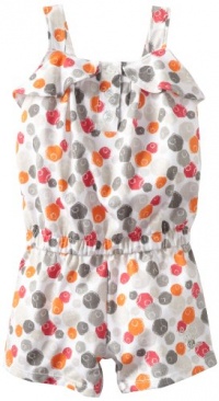 Calvin Klein Baby-girls Infant Printed Romper, Gray/Orange, 18 Months Calvin Klein Baby-girls Infant Printed Romper, Gray/Orange, 18 Months