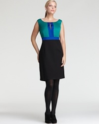 Put the punch in power dressing in an impeccably tailored Taylor Dresses Plus sheath dress, ushering in modern femininity with bold color blocking and alluring cutouts. Put the punch in power dressing in an impeccably tailored Taylor Dresses Plus sheath dress, ushering in modern femininity with bold color blocking and alluring cutouts.