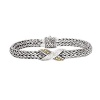 925 Silver & Diamond Criss-Cross Bracelet (0.22ctw)- 7.5 IN