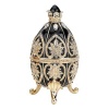 Alexander Palace Faberge-Style Nevsky Enameled Egg in Rich Ebony [Kitchen]
