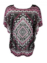 Alfani Womens Petites Printed Dolman Top Alfani Womens Petites Printed Dolman Top