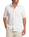 Cubavera Men's Short Sleeve Embroidered L-Shape Shirt