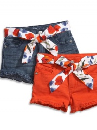 GUESS Kids Girls Little Girls Denim Shorts, MEDIUM STONE (5) GUESS Kids Girls Little Girls Denim Shorts, MEDIUM STONE (5)